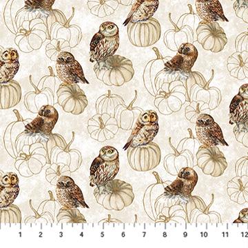 Night Owl Owls Cream Multi - DP28850 - 11 - Northcott Fabrics - Nebraska Quilt Company - F261108