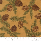 Northwoods Lodge Pinecones Greenery Fawn - 56191 12 - Moda Fabrics - Nebraska Quilt Company - F261911