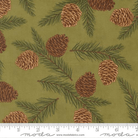 Northwoods Lodge Pinecones Greenery Meadow - 56191 20 - Moda Fabrics - Nebraska Quilt Company - F261913