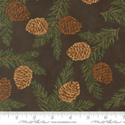 Northwoods Lodge Pinecones Greenery Soil - 56191 22 - Moda Fabrics - Nebraska Quilt Company - F261914