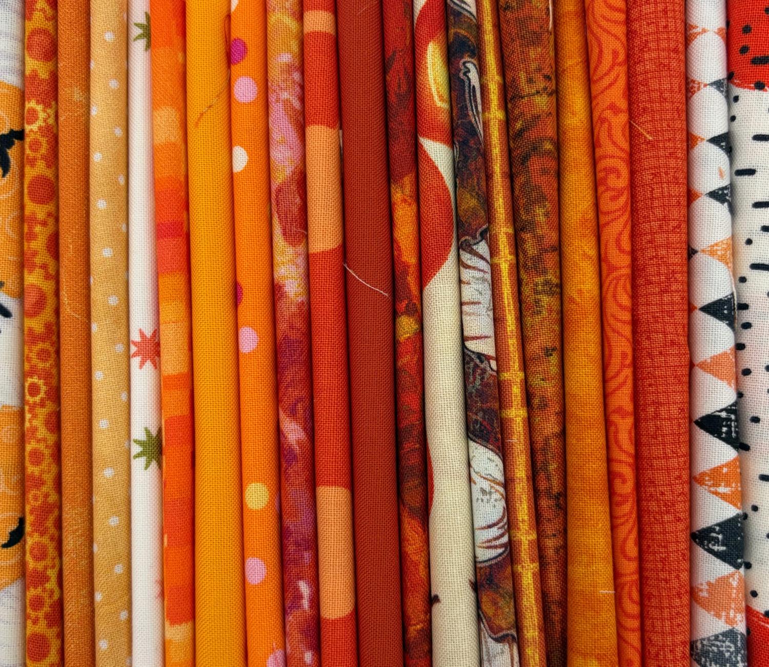 NQC Curated Assorted 5" Squares Orange V.2 42 Pieces - Nebraska Quilt Company - PC260316