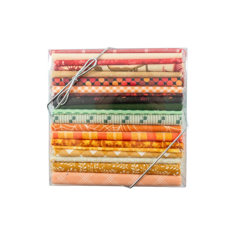 NQC Curated Assorted 5" Squares Red/Orange/Green/Tan Multi 42 Pieces - Nebraska Quilt Company - PC260290