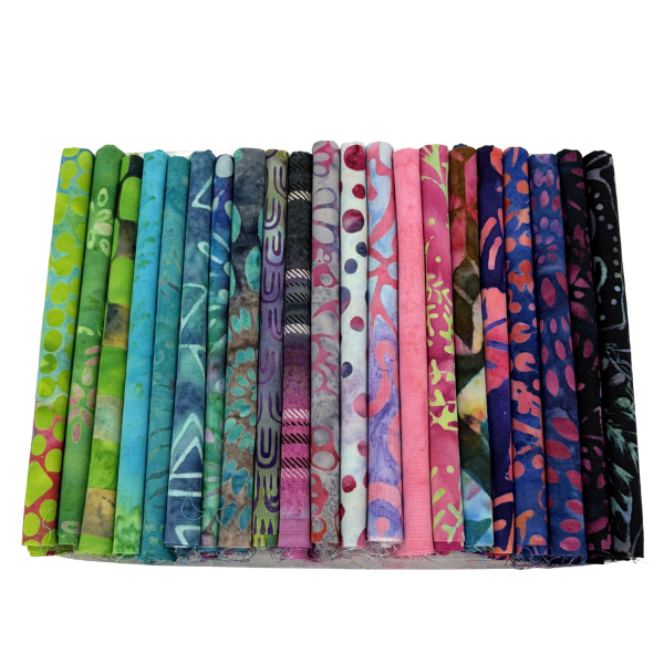 NQC Curated Various 10" Squares Batik Multi V.10 42 Pieces - Nebraska Quilt Company - PC261082