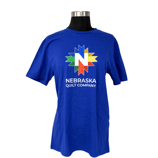 NQC Logo T-Shirt XL Royal Blue - Nebraska Quilt Company - Z261186