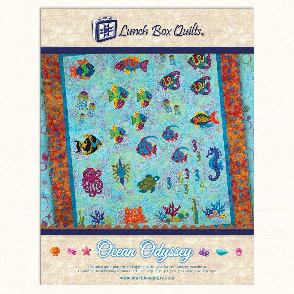 Ocean Odyssey with CD Machine Embroidery Quilt Patterns - Nebraska Quilt Company - PUB261186