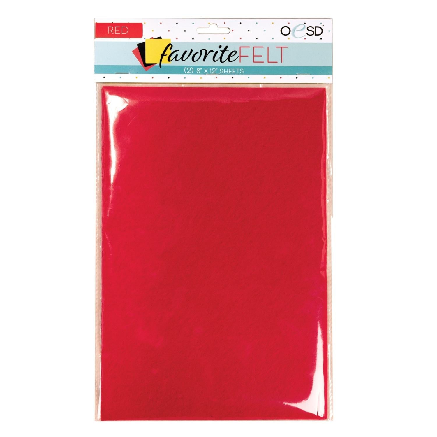 OESD Favorite Felt Red - 2 Pack - Nebraska Quilt Company - N2501953