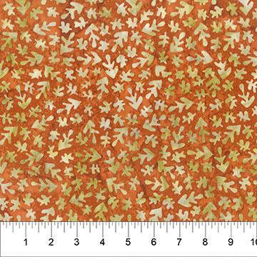 Organics Scattered Fern Burnt Russet Red - 83312 - 37 - Banyan Batiks - Nebraska Quilt Company - F2400171
