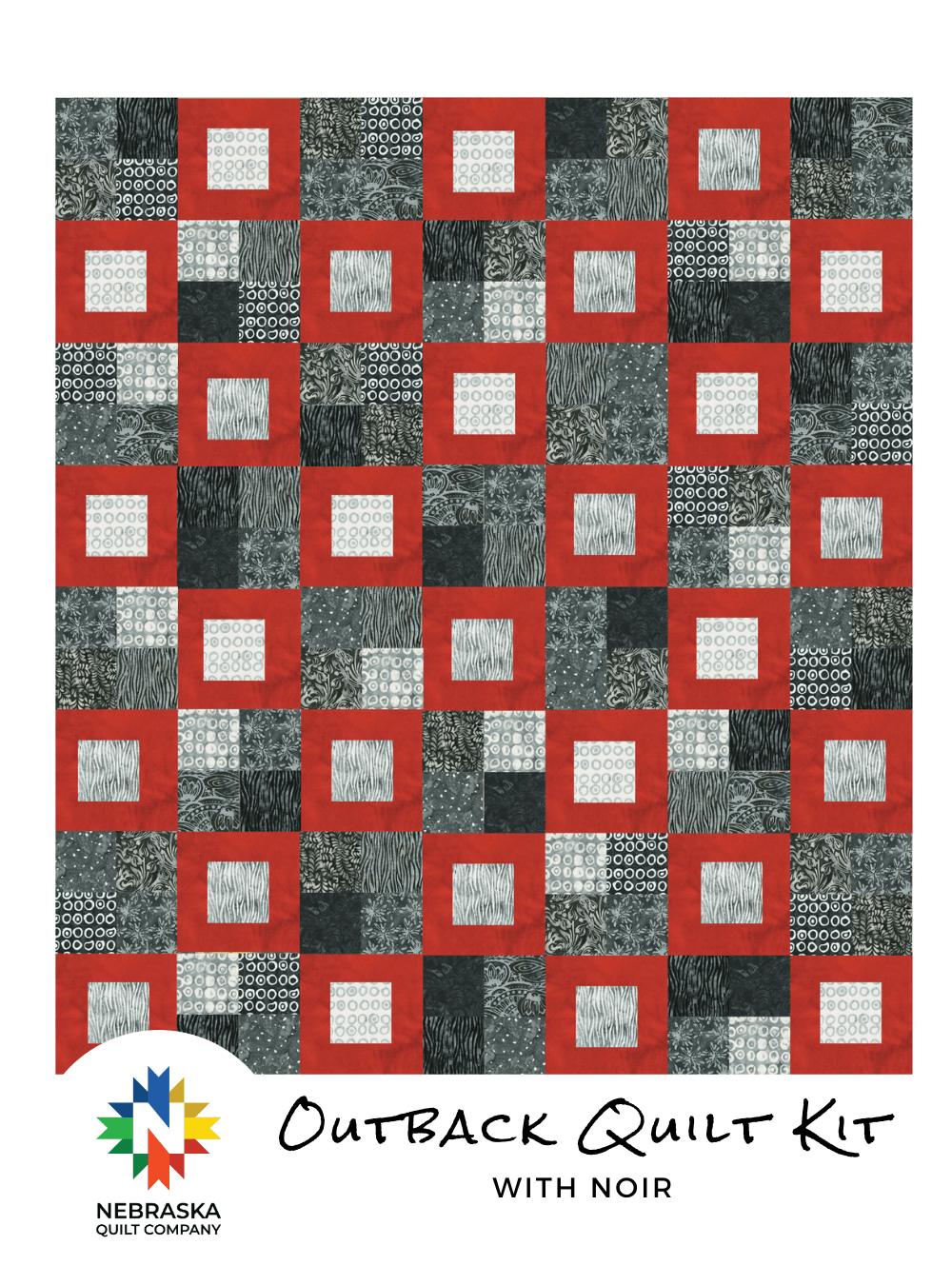 Outback Quilt Kit with Noir - Nebraska Quilt Company - Outback Quilt Kit with Noir