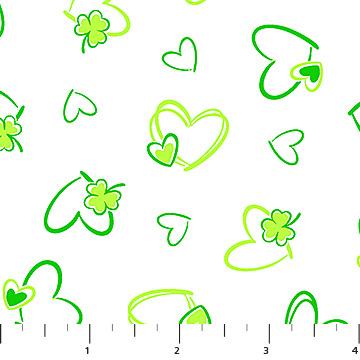 Paddy's Parade Love and Luck White - 10664 - 10 - Patrick Lose Fabrics - Nebraska Quilt Company - F251554