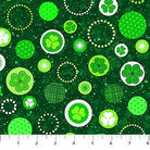 Paddy's Parade Shamrock Medallions Leprechaun Green - 10660 - 75 - Patrick Lose Fabrics - Nebraska Quilt Company - F251549