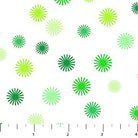 Paddy's Parade Springtime Starburts Bright Green on White - 10667 - 10 - Patrick Lose Fabrics - Nebraska Quilt Company - F251557