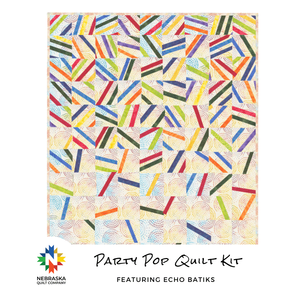 Party Pop Quilt Kit featuring Echo Batiks - Nebraska Quilt Company - K250862