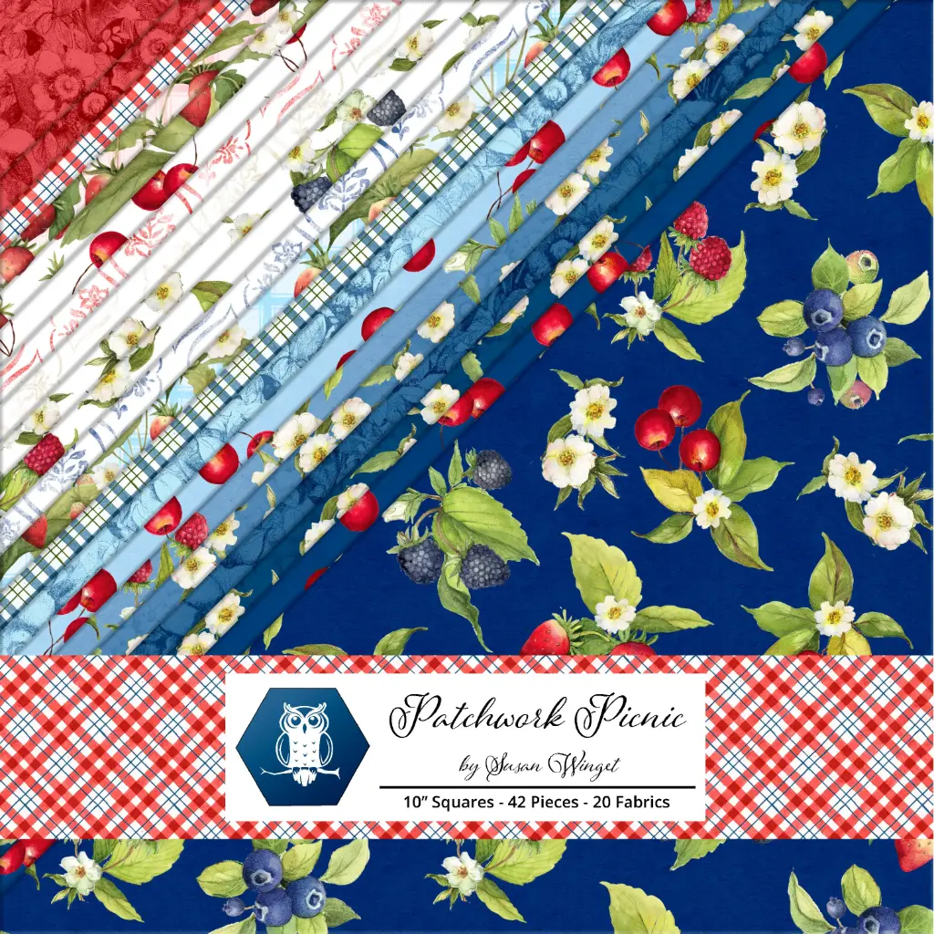 Patchwork Picnic 10" Squares Multi 40 Pieces - Nebraska Quilt Company - F260071