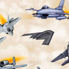 Patriot Fighter Jets Cream - 30932 - E - QT Fabrics - Nebraska Quilt Company - F2403101