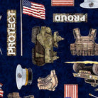 Patriot Marines Allover Navy Blue - 30939 - N - QT Fabrics - Nebraska Quilt Company - F2403096