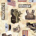 Patriot Marines Allover Tan - 30939 - A - QT Fabrics - Nebraska Quilt Company - F2403095