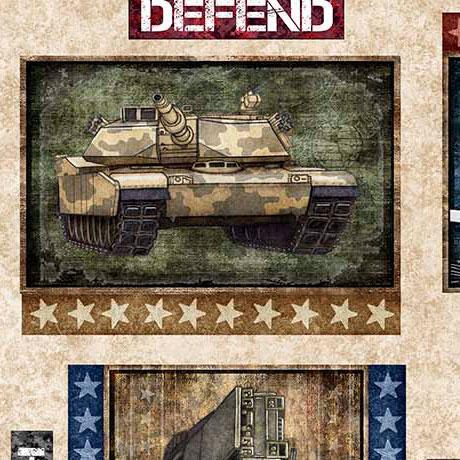 Patriot Marines Patch Tan - 30935 - A - QT Fabrics - Nebraska Quilt Company - F2403108