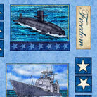 Patriot Navy Patch Blue - 30934 - B - QT Fabrics - Nebraska Quilt Company - F2403106