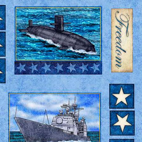Patriot Navy Patch Blue - 30934 - B - QT Fabrics - Nebraska Quilt Company - F2403106