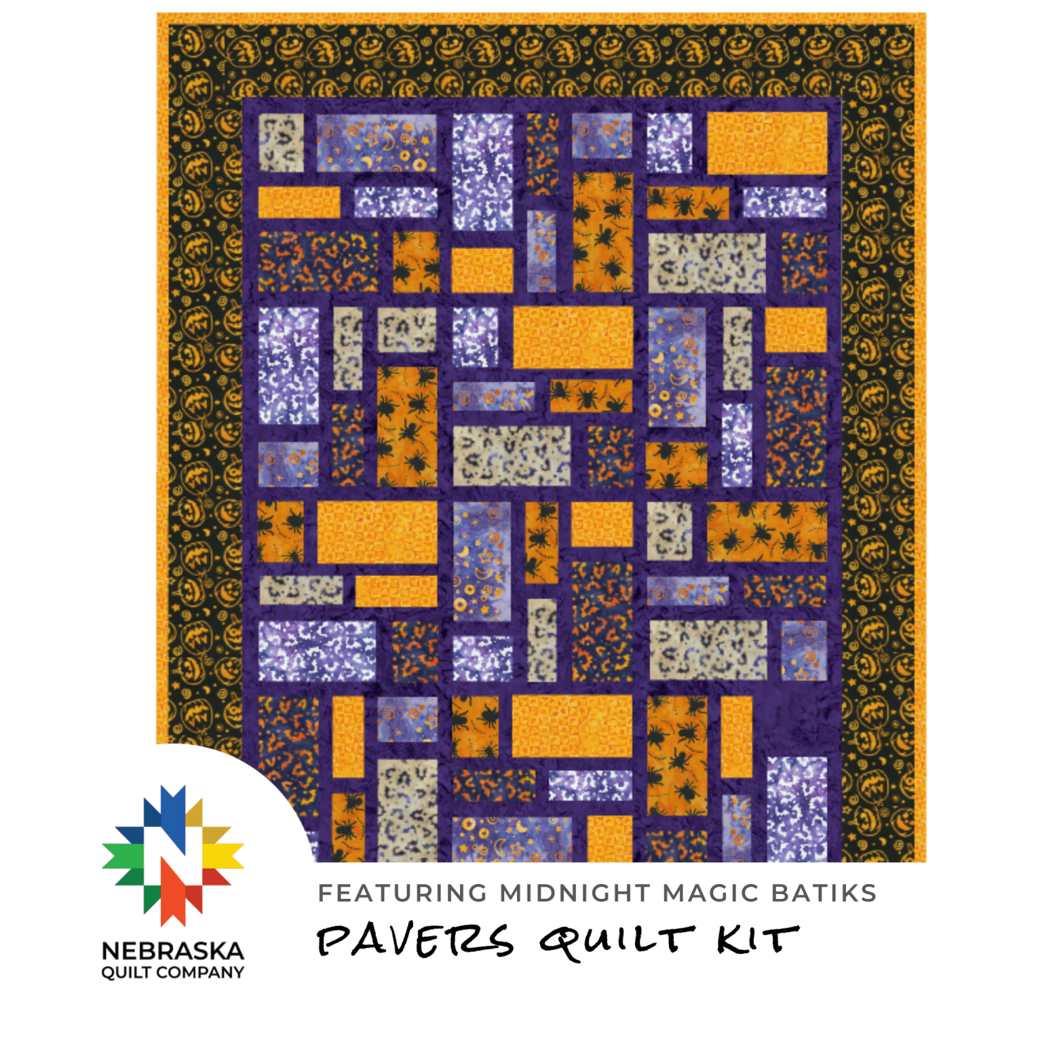 Pavers Quilt Kit featuring Midnight Magic Batiks – Nebraska Quilt Company