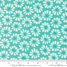 Pick Me Lazy Daisy Aqua Teal - 22491 14 - Moda Fabrics - Nebraska Quilt Company - F251323