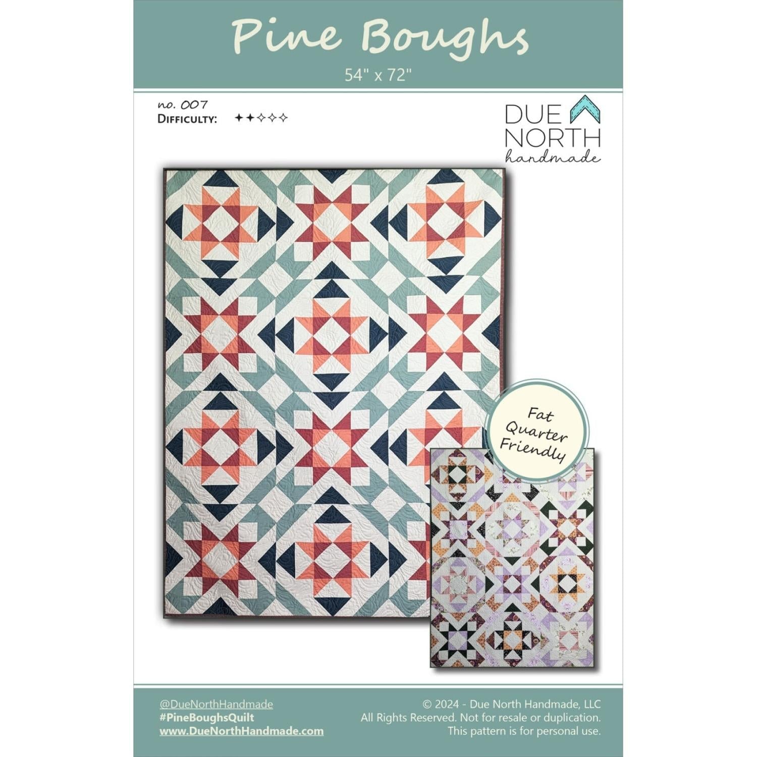 Pine Boughs Quilt Pattern - Nebraska Quilt Company - PUB2502050