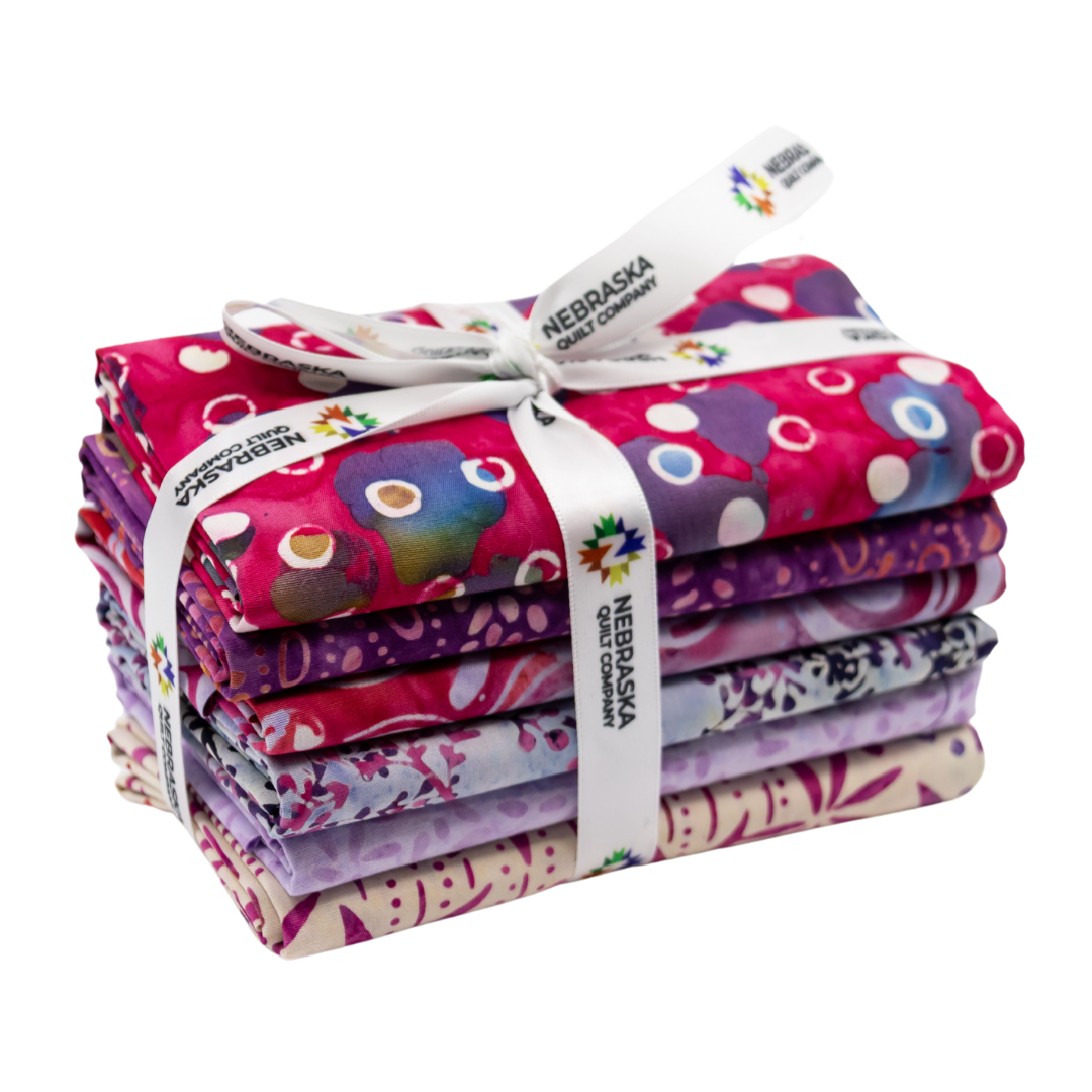 Pinks & Purples Half Yard Bundle Multi 6 Pieces - Nebraska Quilt Company - Pinks & Purples Half Yard Bundle Multi 6 Pieces