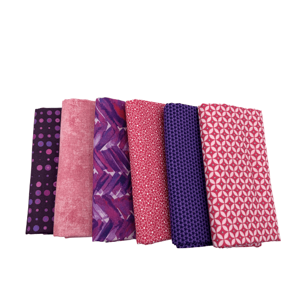 Pinks & Purples Half Yard Bundle V.2 Multi 6 Pieces - Nebraska Quilt Company - PC261342