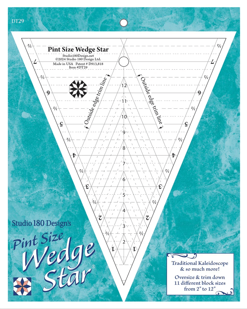 Pint Sized Wedge Star Ruler - Nebraska Quilt Company - N261544