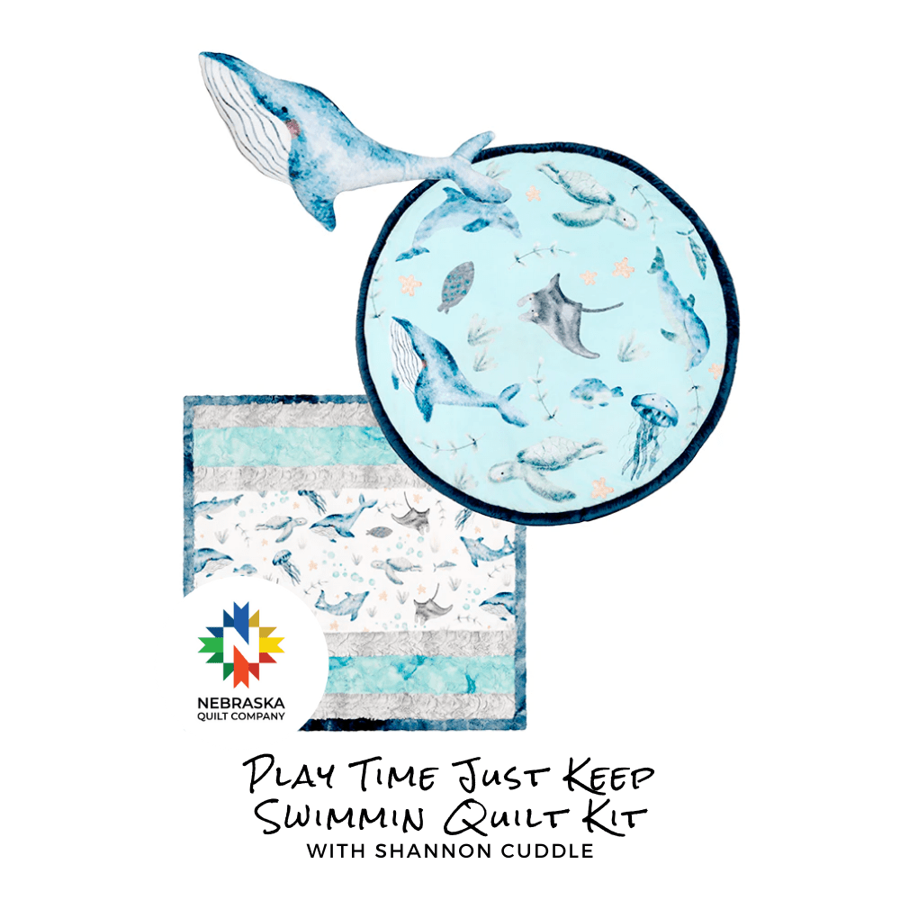 Play Time Cuddle® Kit Just Keep Swimmin' - Nebraska Quilt Company - Play Time Cuddle® Kit Just Keep Swimmin'