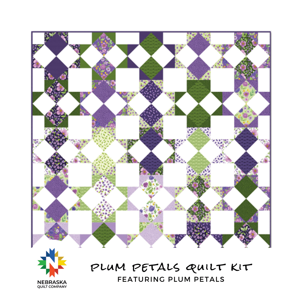 Plum Petals Quilt Kit Featuring Plum Petals - Nebraska Quilt Company - K250645