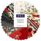 Poinsettia Radiance 5" Squares Multi 42 Pieces - Nebraska Quilt Company - PC261034
