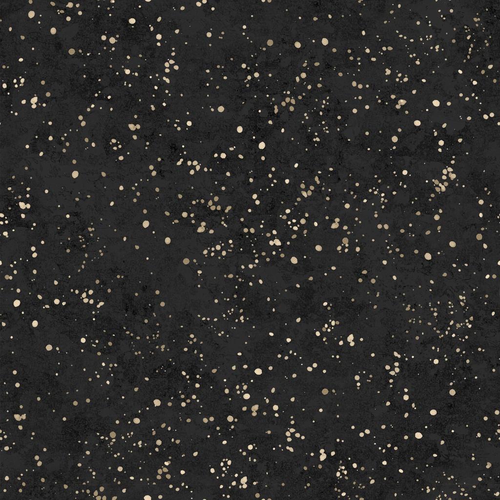 Poinsettia Radiance Dots Black and Tan - W110 - 012 - 700 - White Owl Textiles - Nebraska Quilt Company - F261036