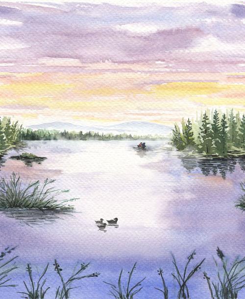 Point Of View Mist Lakeside Multi - 8173 - 50 - Studio E Fabrics - Nebraska Quilt Company - F2400975