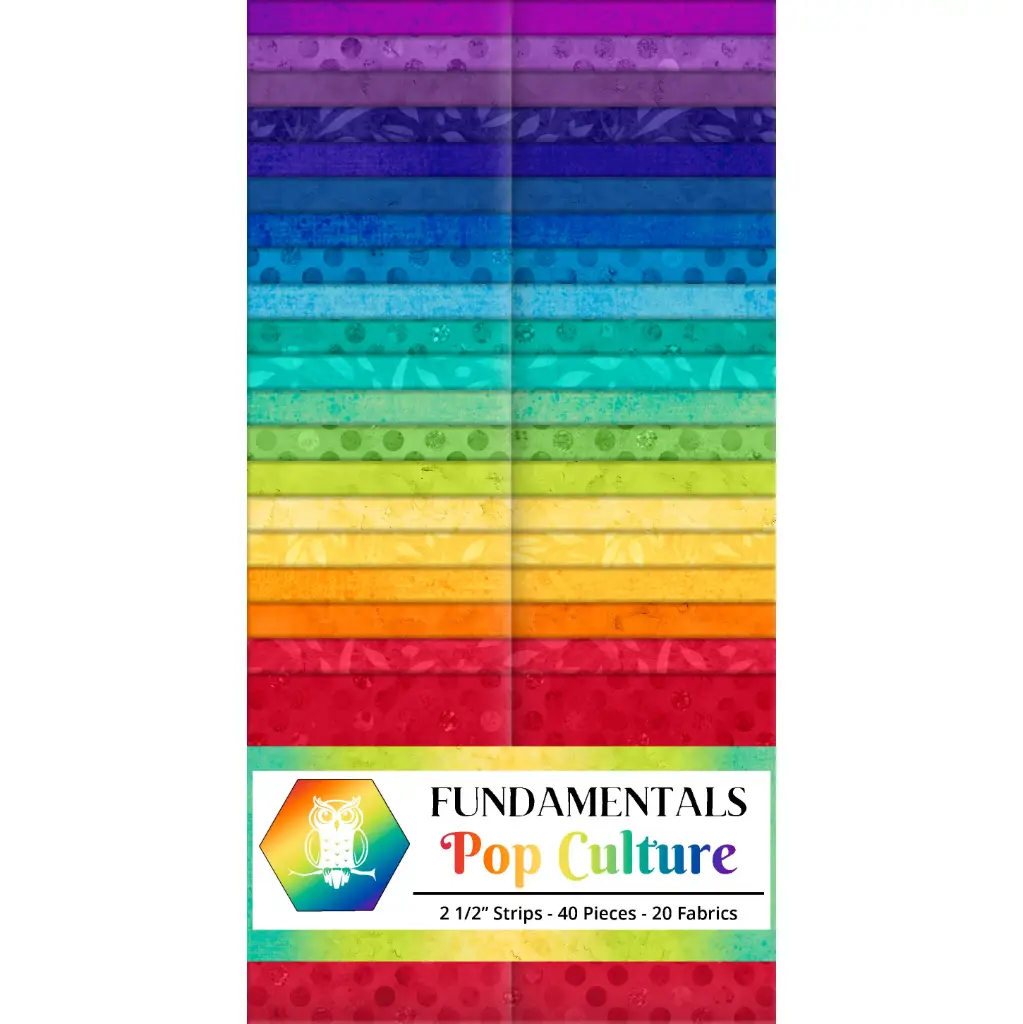 Pop Culture 2.5" Strip Pack Multi 40 Pieces - Nebraska Quilt Company - PC260441