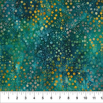 Pop Dots Marine Green - 81900-73 - Banyan Batiks - Nebraska Quilt Company - F250553