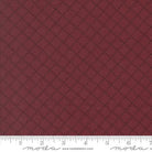 Prairie Gatherings Flannels Stitched Grid Blenders Merlot Red - 49315 22F - Moda Fabrics - Nebraska Quilt Company - F250086