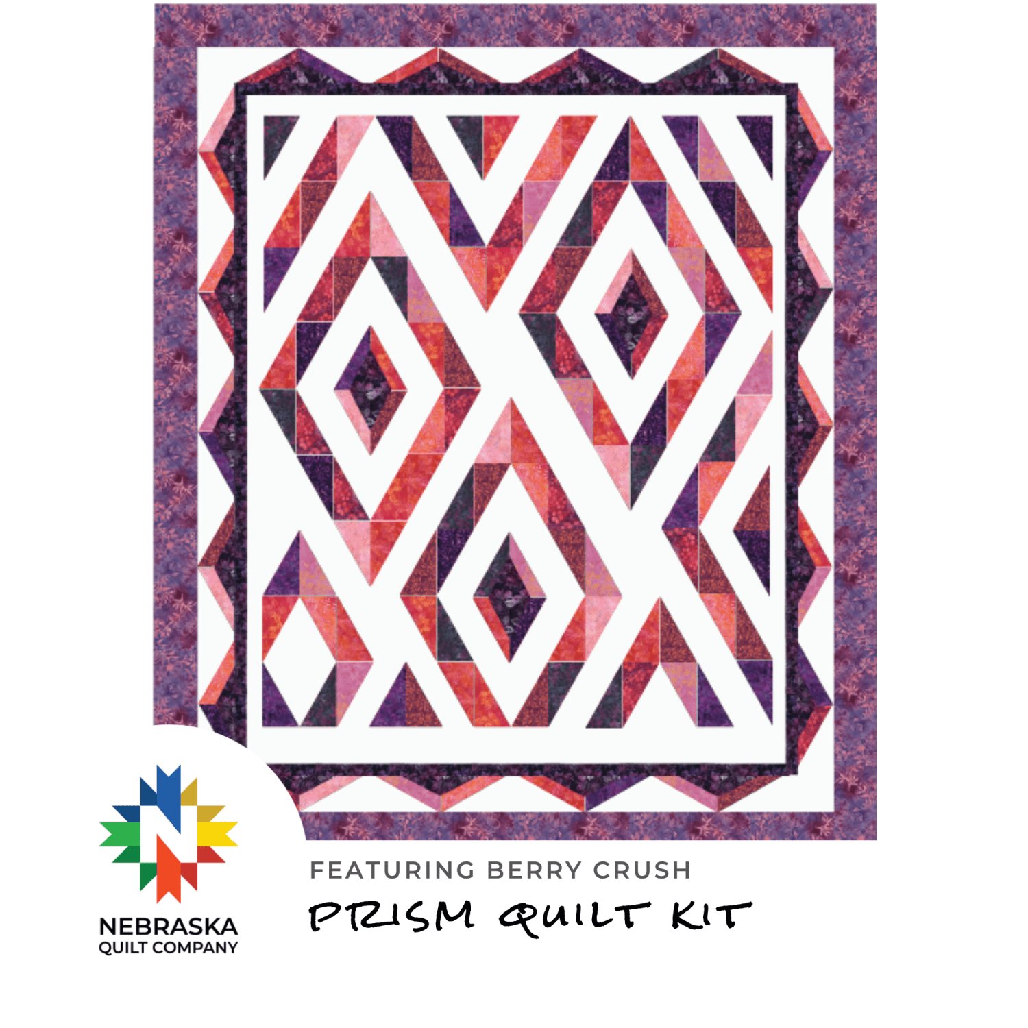 Prism Quilt Kit Featuring Berry Crush - Nebraska Quilt Company - K261067