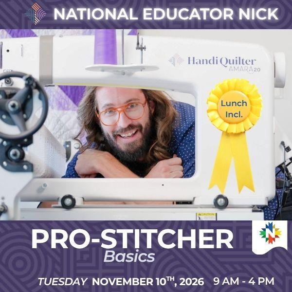 Pro - Stitcher Basics - Tues November 10, 2026 9 AM - 4 PM - Nebraska Quilt Company - EVE261205