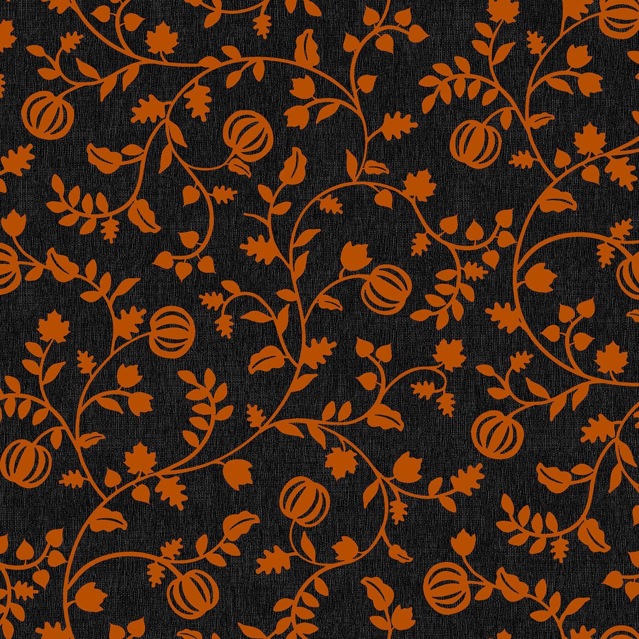 Pumpkin Grove Pumpkin Vines Black and Orange - MAS11184 - JO - Maywood Studio - Nebraska Quilt Company - F261209