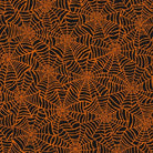 Pumpkin Grove Spider Webs Black and Orange - MAS11183 - JO - Maywood Studio - Nebraska Quilt Company - F261220
