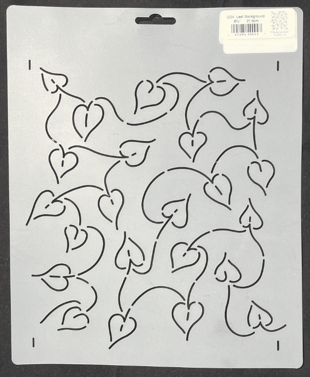 QD4 Leaf Background 8.5" Stencil - Nebraska Quilt Company - N12638