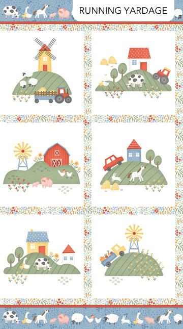Quack Quack Moo Farm Squares Multi - DP27814 - 10 - Northcott Fabrics - Nebraska Quilt Company - F2402074