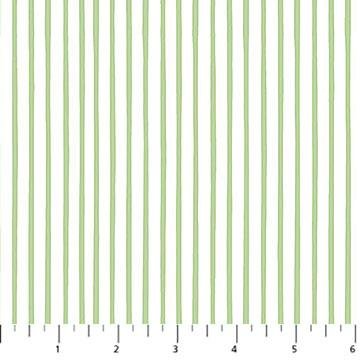 Quack Quack Moo Green Stripe on White - 27823 - 72 - Northcott Fabrics - Nebraska Quilt Company - F2402082