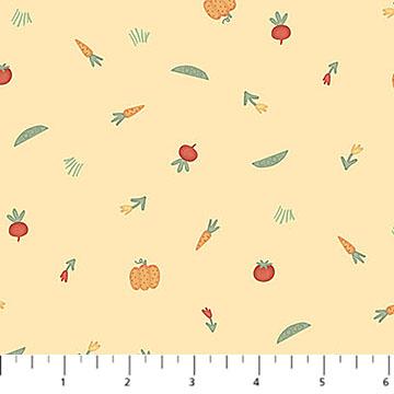 Quack Quack Moo Vegetable Toss Yellow - 27820 - 52 - Northcott Fabrics - Nebraska Quilt Company - F2402080