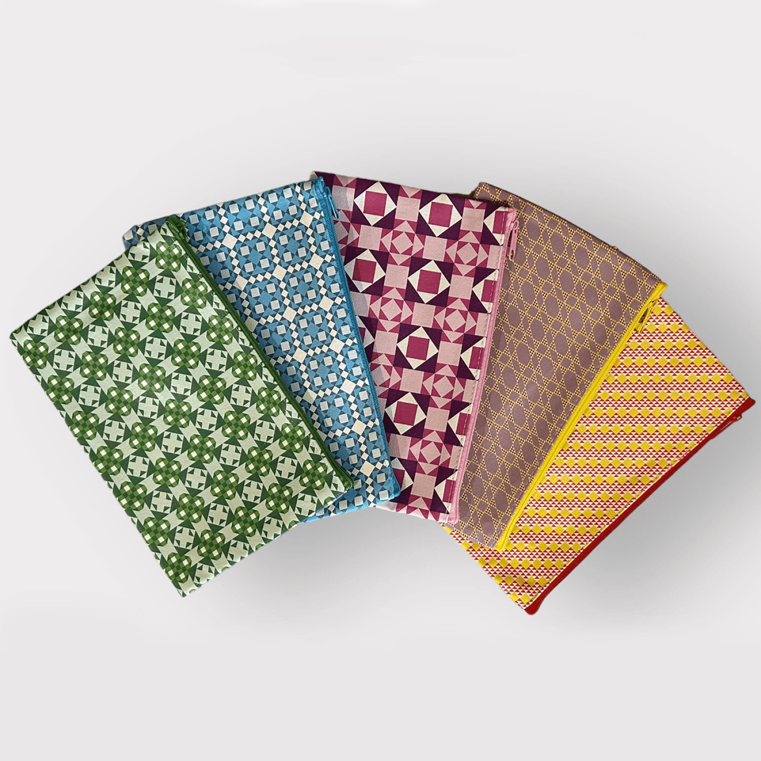 Quilt Jazz Pencil Pouches Set of 5 - Nebraska Quilt Company - N260343