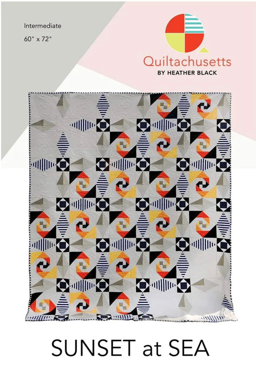 Quiltachusetts Sunset at Sea Quilt Pattern - Nebraska Quilt Company - PUB09091