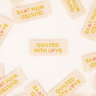 Quilted with Love Gold Woven Labels - Nebraska Quilt Company - N2502158
