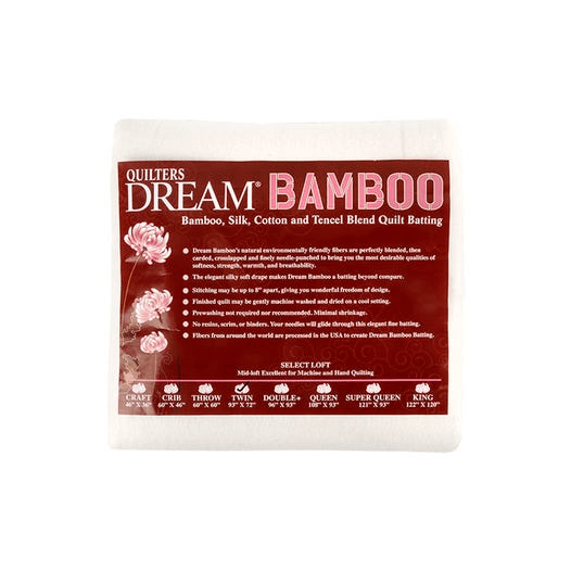Quilters Dream Bamboo Batting 93" x 72" Twin - Nebraska Quilt Company - BB06897