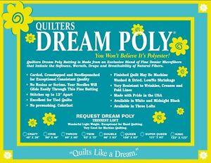 Quilters Dream White Poly Request Batting 108" x 93" Queen - Nebraska Quilt Company - NB00037